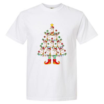 Hamster Lover Xmas Holiday Lighting Hamster Christmas Tree Gift Garment-Dyed Heavyweight T-Shirt