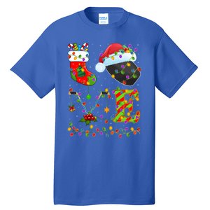 Hockey Lover Xmas Lighting Santa Love Ice Hockey Christmas Meaningful Gift Tall T-Shirt