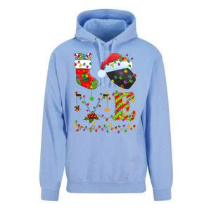 Hockey Lover Xmas Lighting Santa Love Ice Hockey Christmas Meaningful Gift Unisex Surf Hoodie