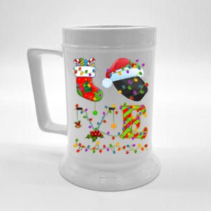 Hockey Lover Xmas Lighting Santa Love Ice Hockey Christmas Meaningful Gift Beer Stein