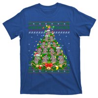 Hippo Lover Xmas Lights Ugly Hippopotamus Christmas Tree Cool Gift T-Shirt