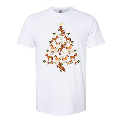 Horse Lover Xmas Matching Santa Horse Christmas Tree Gift Softstyle® CVC T-Shirt