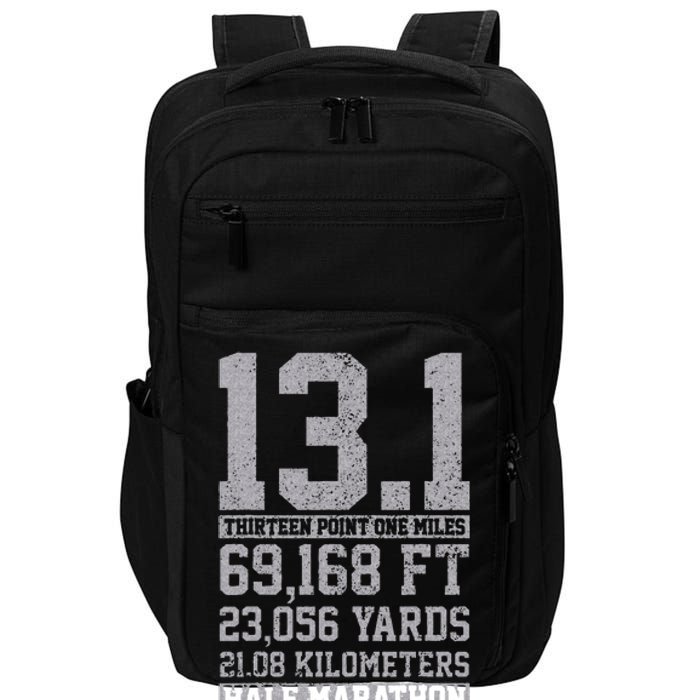 Half Marathon 13.1 Miles Running Runner Gift Impact Tech Backpack