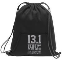 Half Marathon 13.1 Miles Running Runner Gift Sweatshirt Cinch Pack Bag