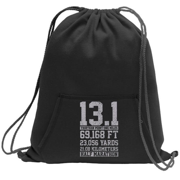 Half Marathon 13.1 Miles Running Runner Gift Sweatshirt Cinch Pack Bag