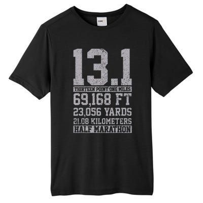 Half Marathon 13.1 Miles Running Runner Gift Tall Fusion ChromaSoft Performance T-Shirt