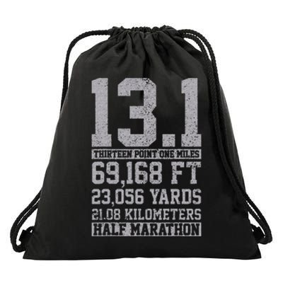 Half Marathon 13.1 Miles Running Runner Gift Drawstring Bag