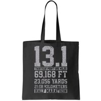 Half Marathon 13.1 Miles Running Runner Gift Tote Bag