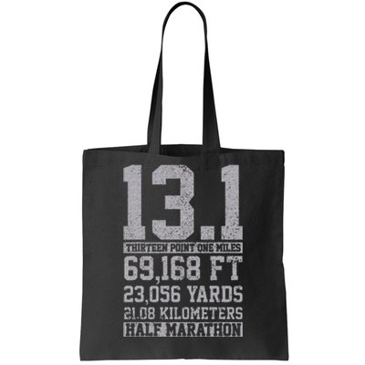 Half Marathon 13.1 Miles Running Runner Gift Tote Bag