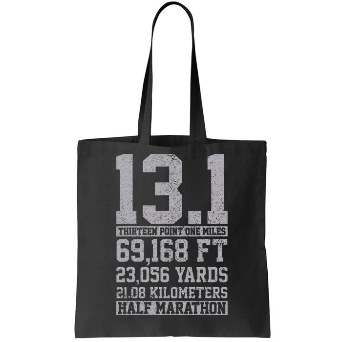 Half Marathon 13.1 Miles Running Runner Gift Tote Bag