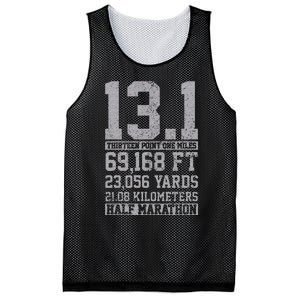 Half Marathon 13.1 Miles Running Runner Gift Mesh Reversible Basketball Jersey Tank