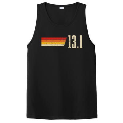 Half Marathon 13.1 Miles Vintage Running Marathon Runner PosiCharge Competitor Tank