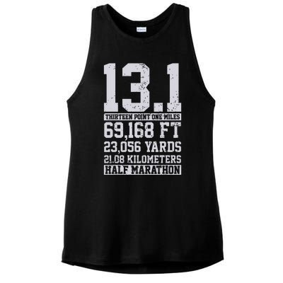 Half Marathon 131 Miles Running Runner Gift Ladies PosiCharge Tri-Blend Wicking Tank