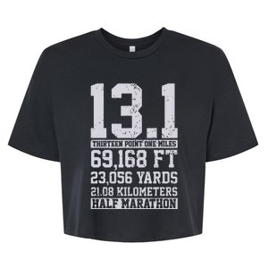 Half Marathon 131 Miles Running Runner Gift Bella+Canvas Jersey Crop Tee