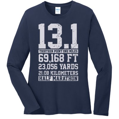 Half Marathon 131 Miles Running Runner Gift Ladies Long Sleeve Shirt