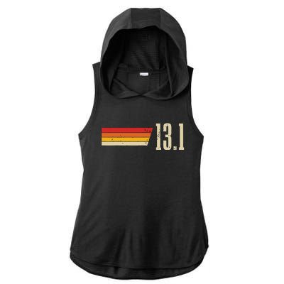 Half Marathon 131 Miles Vintage Running Marathon Runner Ladies PosiCharge Tri-Blend Wicking Draft Hoodie Tank