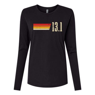 Half Marathon 131 Miles Vintage Running Marathon Runner Womens Cotton Relaxed Long Sleeve T-Shirt