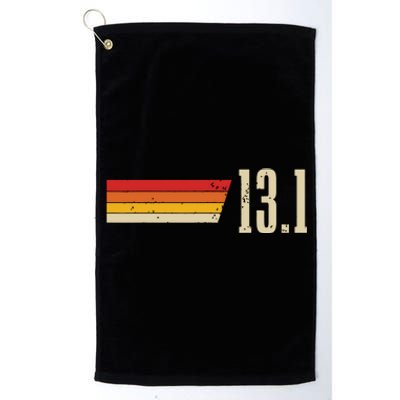 Half Marathon 131 Miles Vintage Running Marathon Runner Platinum Collection Golf Towel