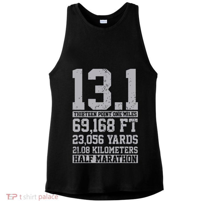 Half Marathon 131 Miles Running Runner Ladies PosiCharge Tri-Blend Wicking Tank