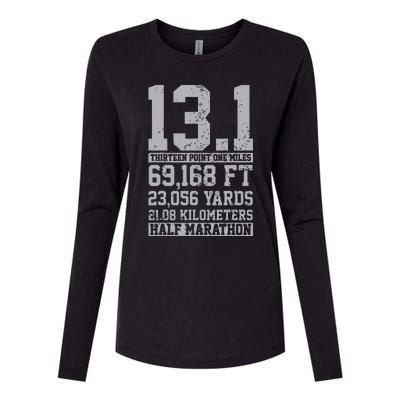 Half Marathon 131 Miles Running Runner Womens Cotton Relaxed Long Sleeve T-Shirt