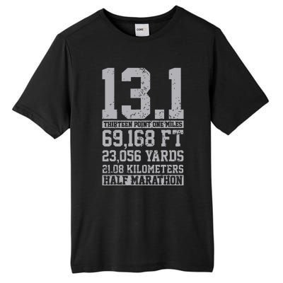 Half Marathon 131 Miles Running Runner Tall Fusion ChromaSoft Performance T-Shirt