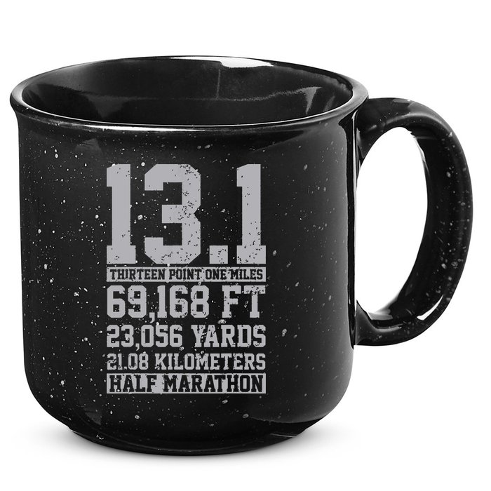 Half Marathon 131 Miles Running Runner 15oz Campfire Ceramic Mug