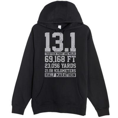 Half Marathon 131 Miles Running Runner Premium Pullover Hoodie