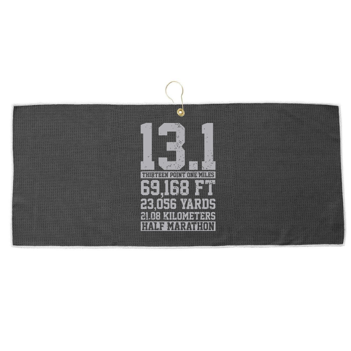 Half Marathon 131 Miles Running Runner Large Microfiber Waffle Golf Towel