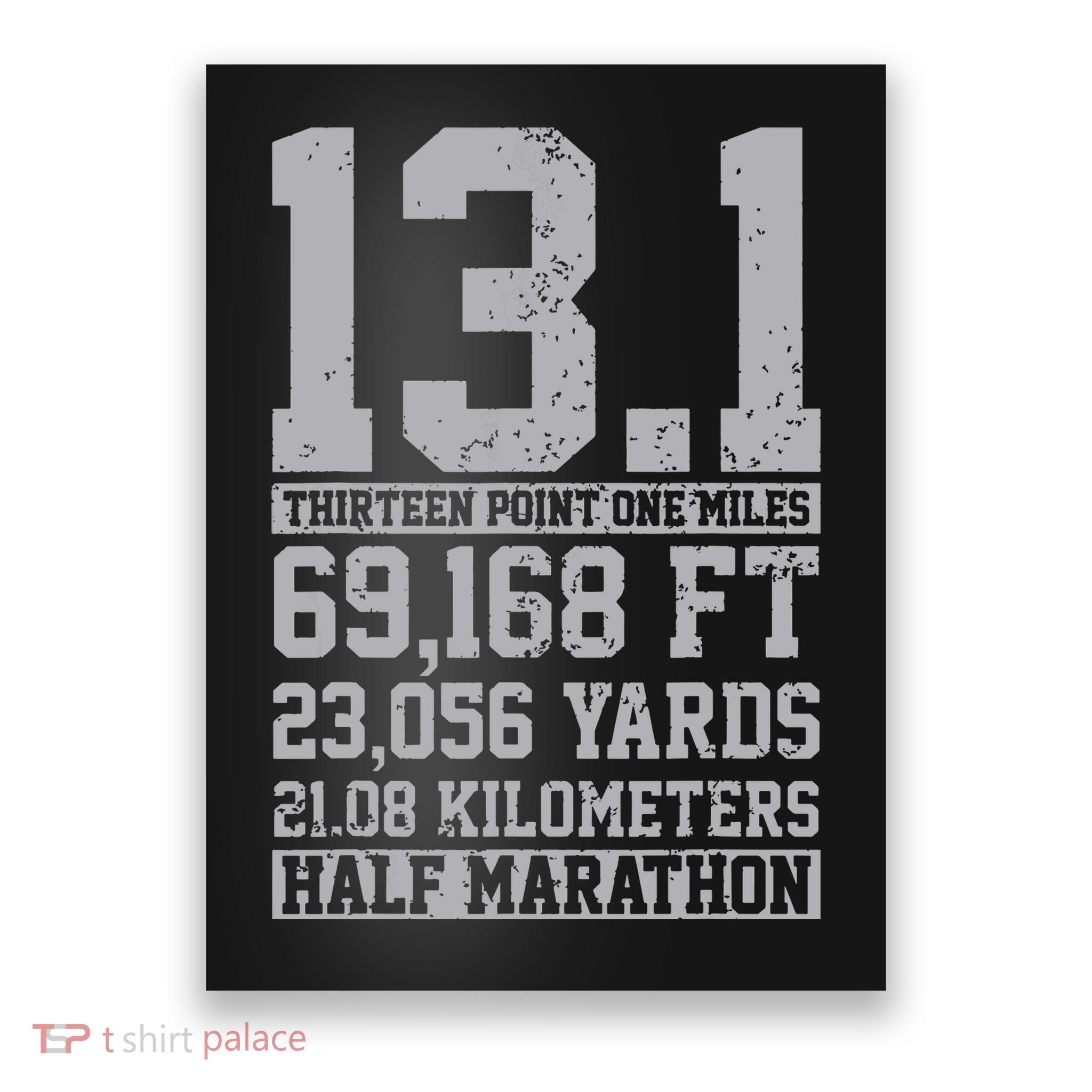 Half Marathon 131 Miles Running Runner Poster