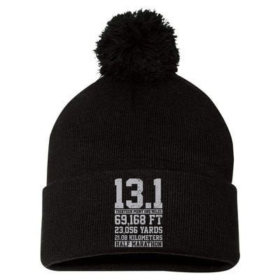 Half Marathon 131 Miles Running Runner Pom Pom 12in Knit Beanie