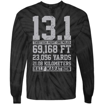 Half Marathon 131 Miles Running Runner Tie-Dye Long Sleeve Shirt