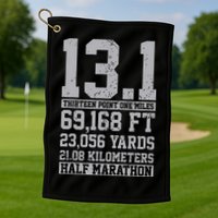 Half Marathon 131 Miles Running Runner Golf Towel