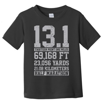 Half Marathon 131 Miles Running Runner Toddler T-Shirt