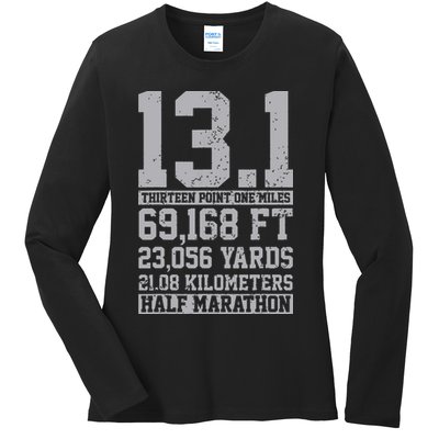 Half Marathon 131 Miles Running Runner Ladies Long Sleeve Shirt