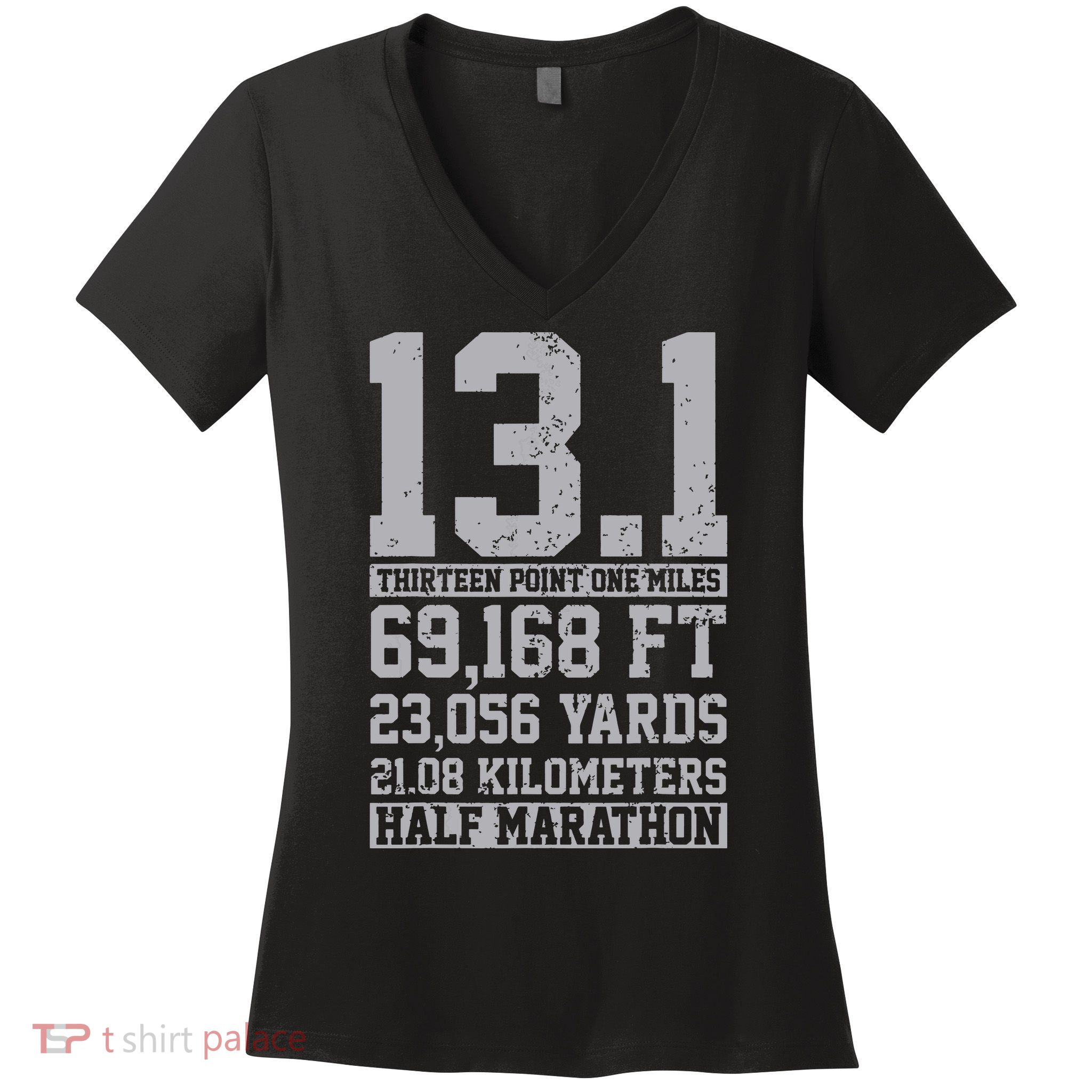 Half Marathon 131 Miles Running Runner Women's V-Neck T-Shirt