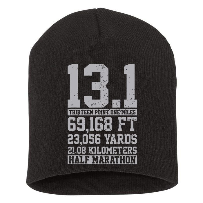 Half Marathon 131 Miles Running Runner Short Acrylic Beanie