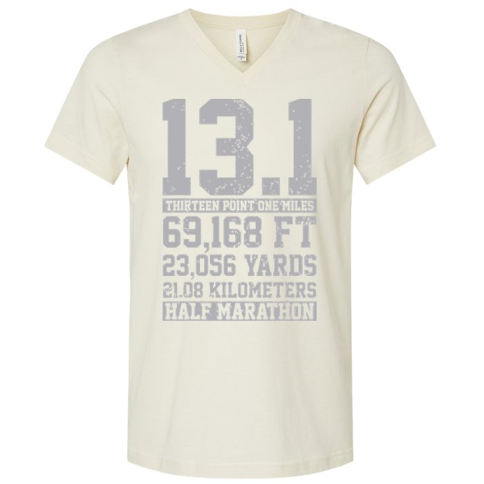 Half Marathon 131 Miles Running Runner V-Neck T-Shirt