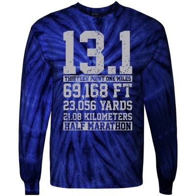 Half Marathon 131 Miles Running Runner Tie-Dye Long Sleeve Shirt