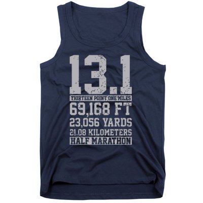 Half Marathon 131 Miles Running Runner Tank Top