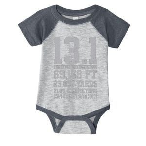 Half Marathon 131 Miles Running Runner Infant Baby Jersey Bodysuit