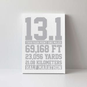 Half Marathon 131 Miles Running Runner Canvas