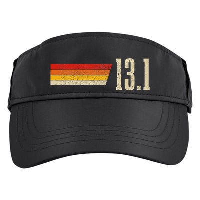 Half Marathon 13.1 Miles Vintage Running Marathon Runner Adult Drive Performance Visor