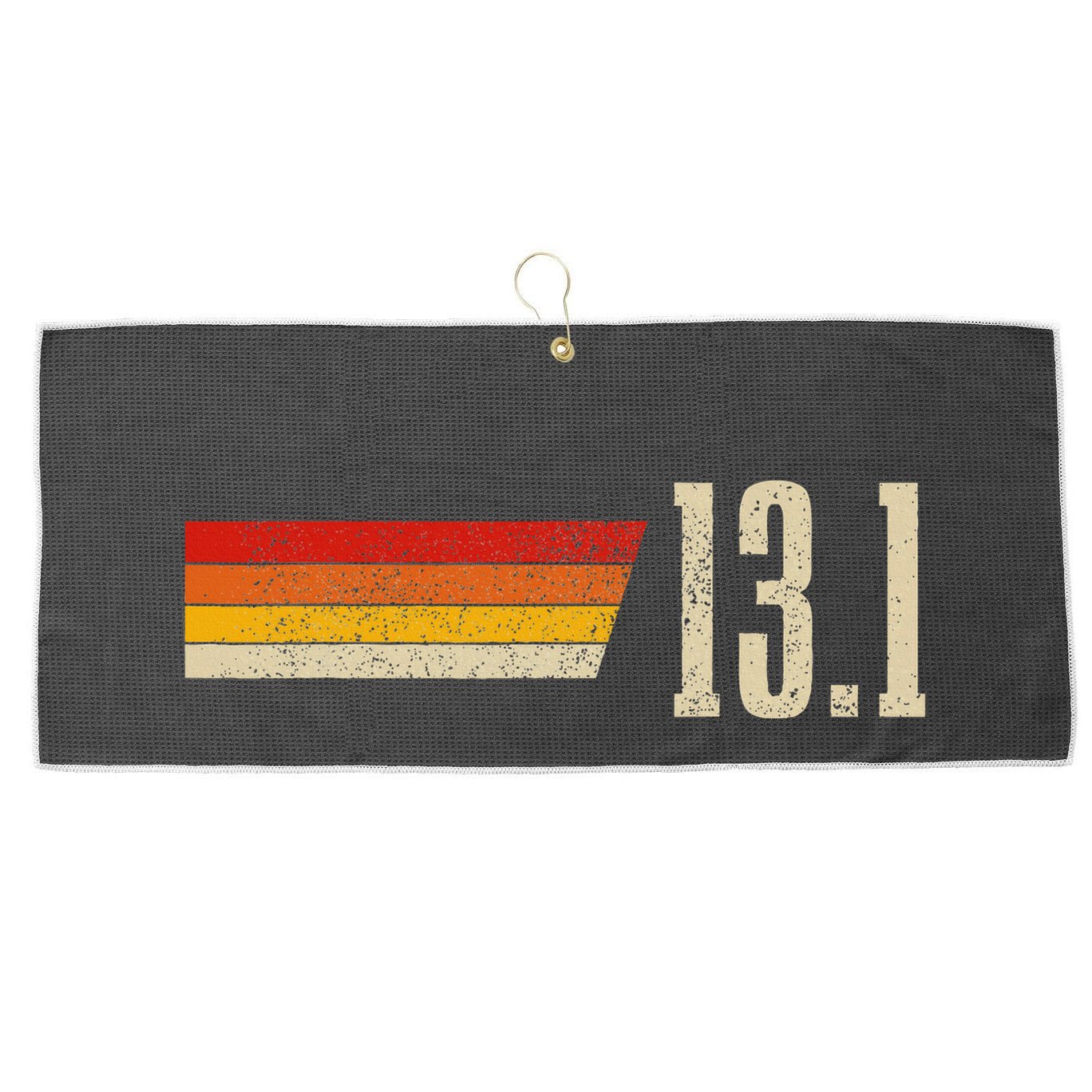 Half Marathon 13.1 Miles Vintage Running Marathon Runner Large Microfiber Waffle Golf Towel