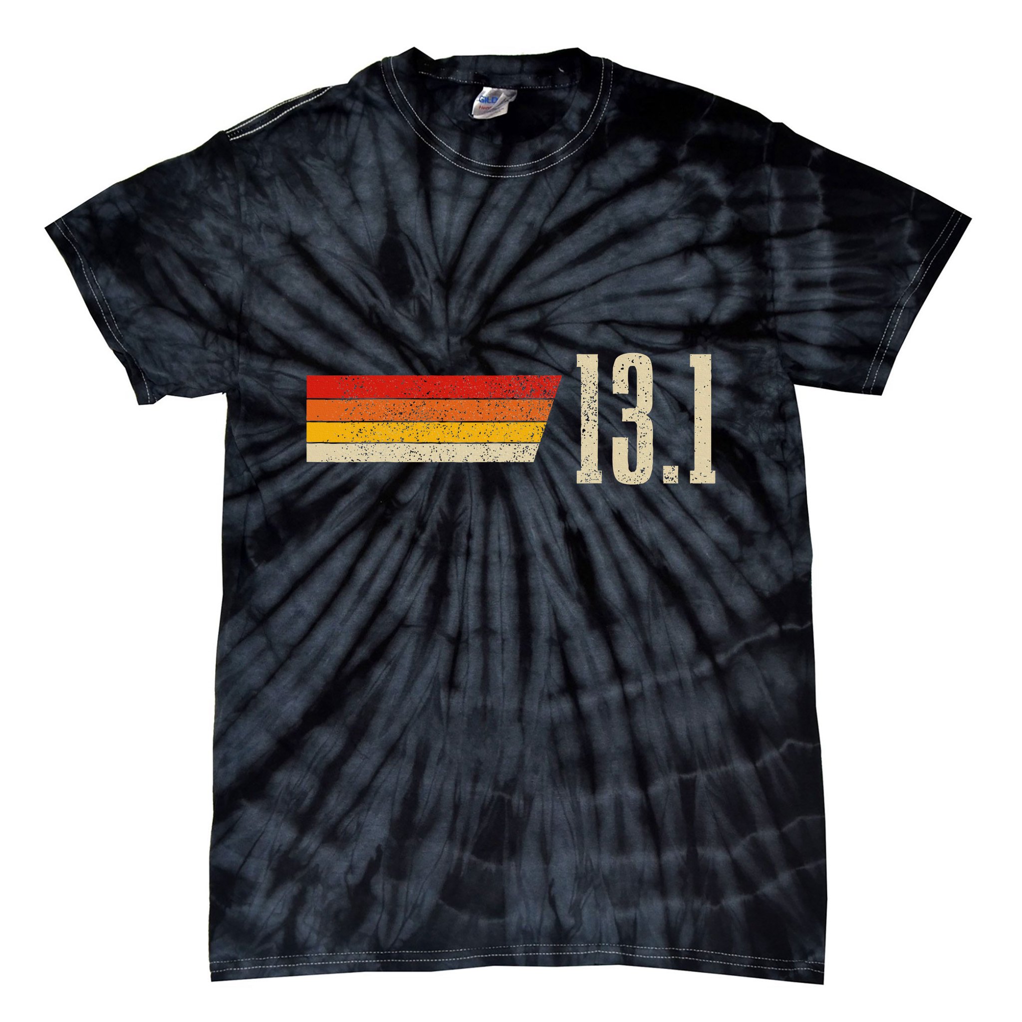 Half Marathon 13.1 Miles Vintage Running Marathon Runner Tie-Dye T-Shirt
