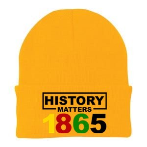 History Matters 1865 Black History Month Knit Cap Winter Beanie