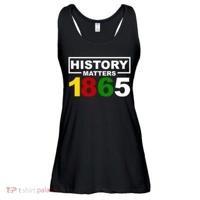 History Matters 1865 Black History Month Ladies Essential Flowy Tank