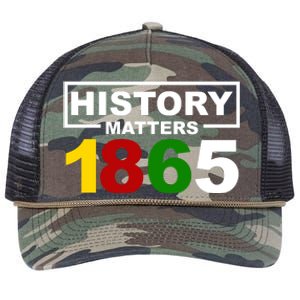 History Matters 1865 Black History Month Retro Rope Trucker Hat Cap