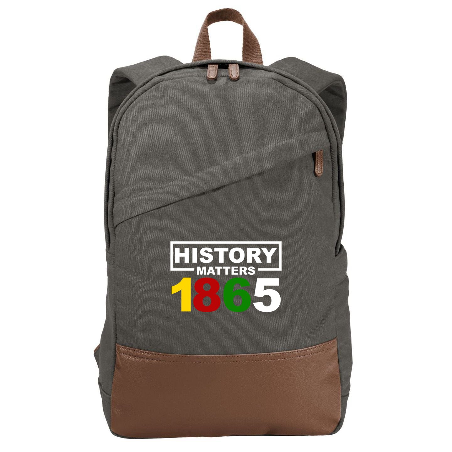 History Matters 1865 Black History Month Cotton Canvas Backpack