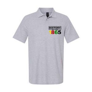 History Matters 1865 Black History Month Softstyle Adult Sport Polo