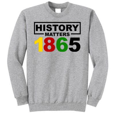 History Matters 1865 Black History Month Tall Sweatshirt